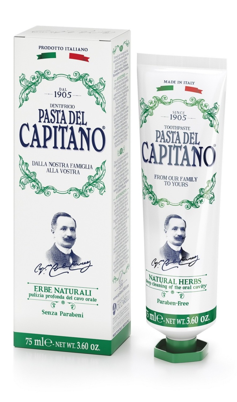 Зубная паста Pasta del Capitano 1905 Natural Herbs 1905 Натуральные Травы 75 мл 8002140137402