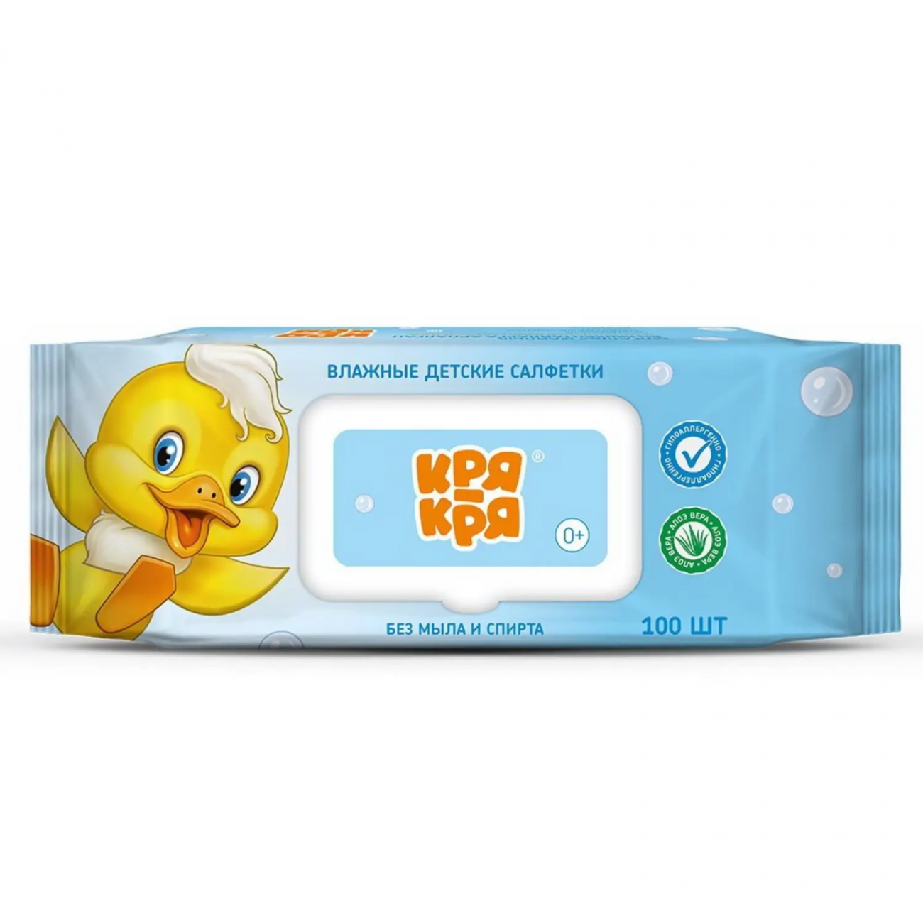Салфетки влажные Кря-Кря детские алоэ вера 100 шт. 4603764790031
