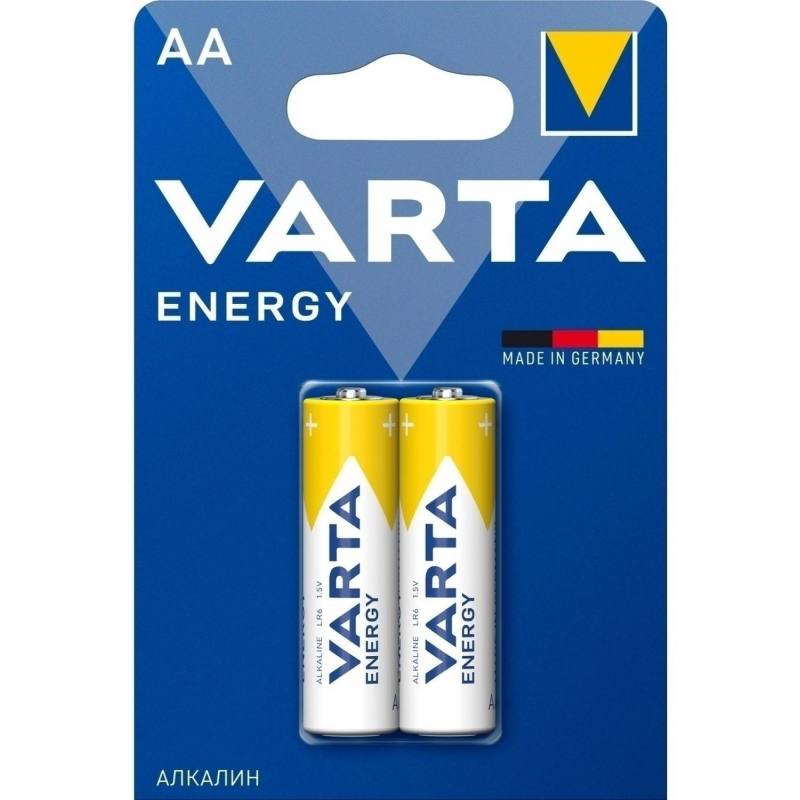 Батарейка Varta ENERGY LR6 AA 2шт/бл Alkaline 1.5V (4106) (4106229412) 1931780