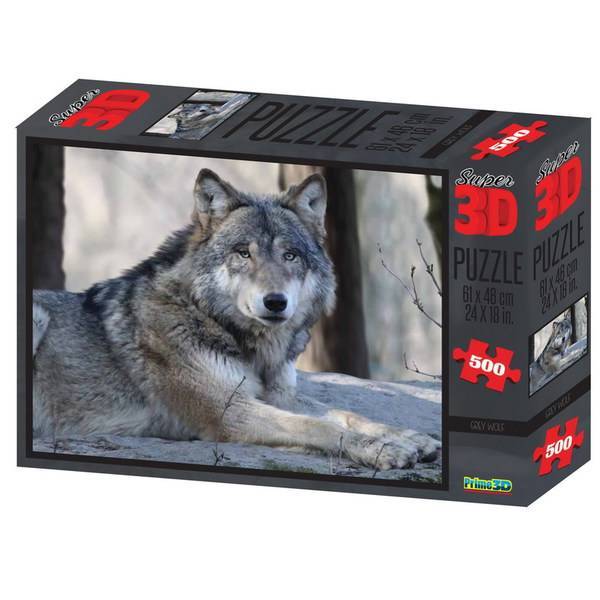Пазл 3D 500 элементов "Волк" Prime 3D 10152-SBM