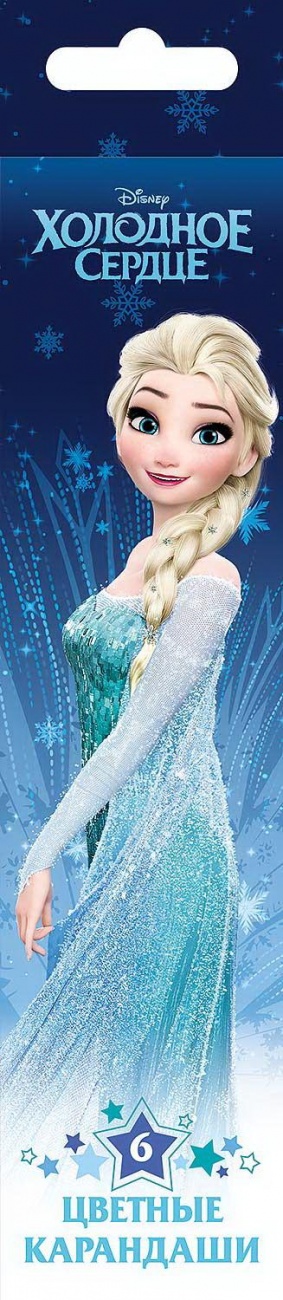Карандаши цветные Hatber VK Холодное сердце, 6 цветов BKc-06116