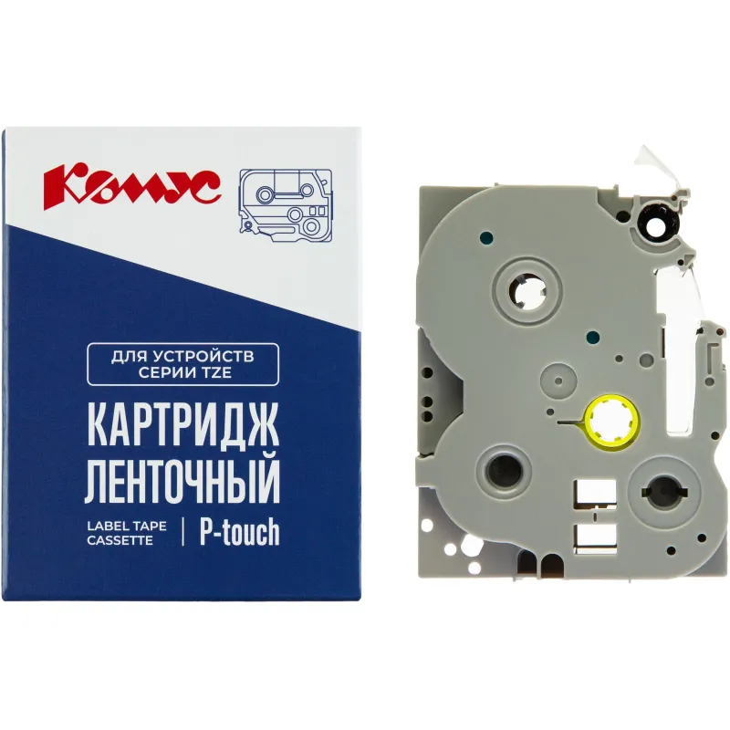 Картридж Комус TZE-612(Brother TZE-612 красный на желтом,6мм/8м) 1944137 RL-B-T612P-RE/YE-6MM*8M