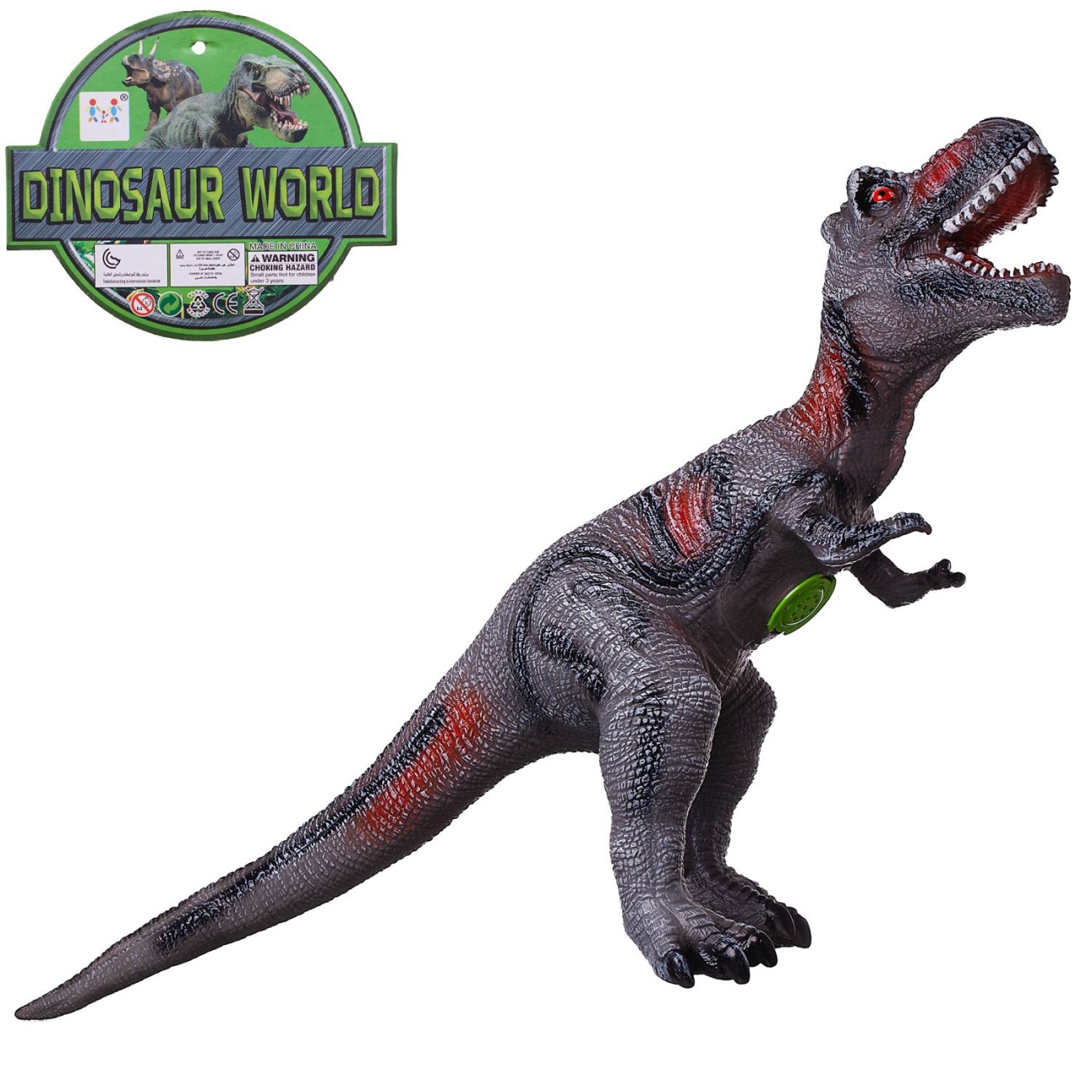 Фигурка Junfa Динозавр длина 72 см со звуком серый WA-24134/серый