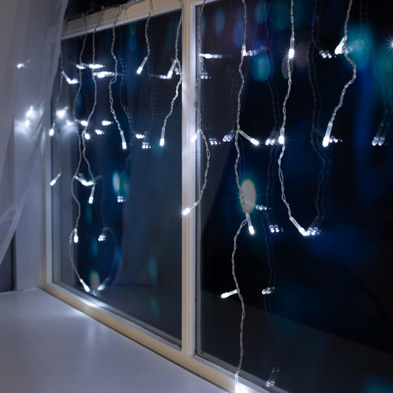 Электрогирлянда Бахрома 3 х 0.5 м, IP20,80 LED, бел, 8 реж, 3556845 1499578