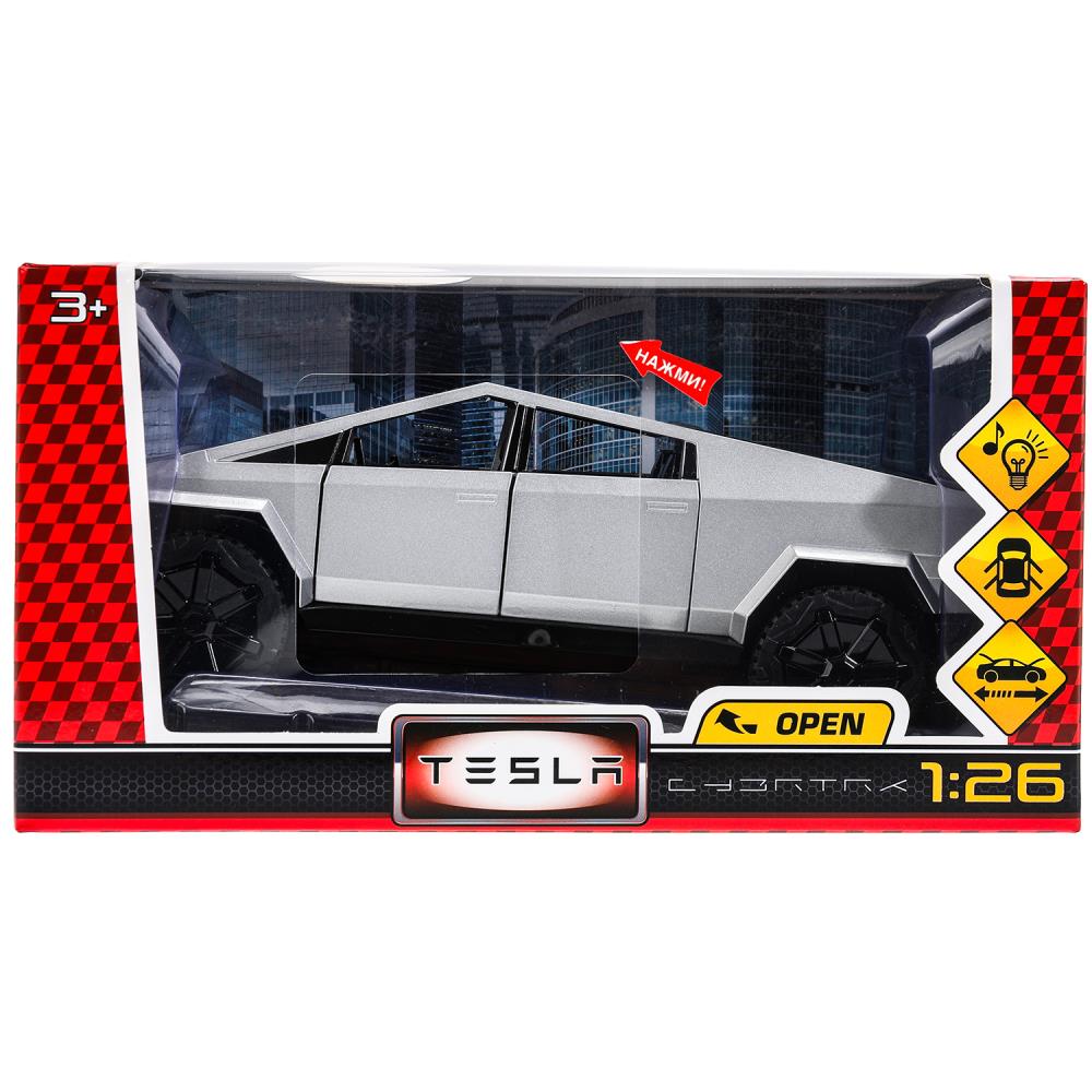 Моделька "Электропикап", со светом и звуком, инерция, 23 см. серебристый Технопарк C2405-R