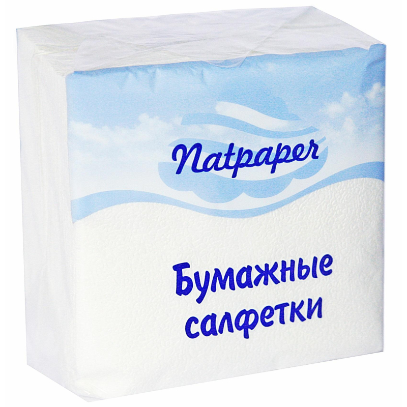 Салфетки бумажные Natpaper 100 % целлюлоза 100л/уп 1665728 2000544086