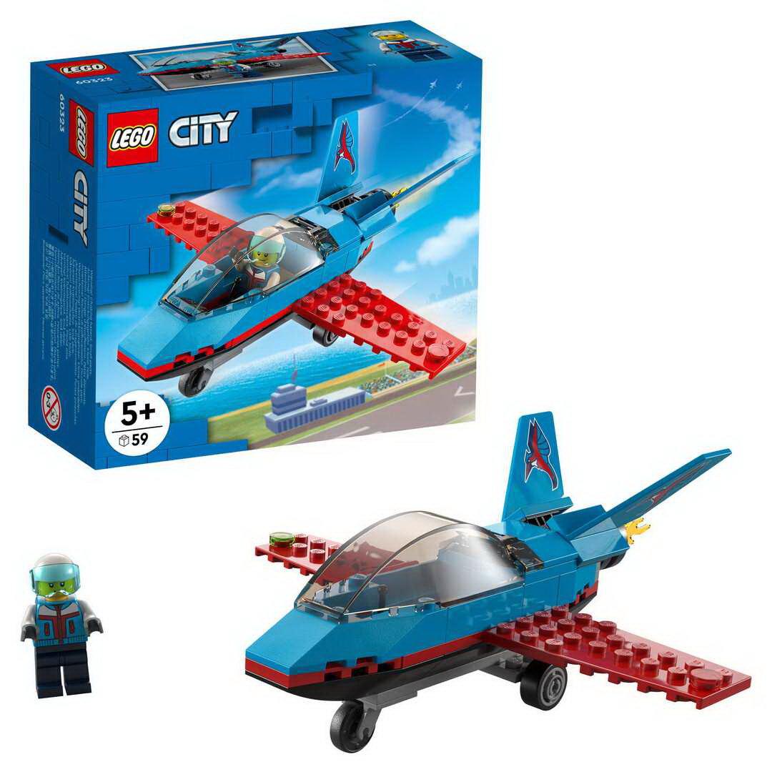 Конструктор LEGO CITY Great Vehicles Трюковый самолёт 60323-L