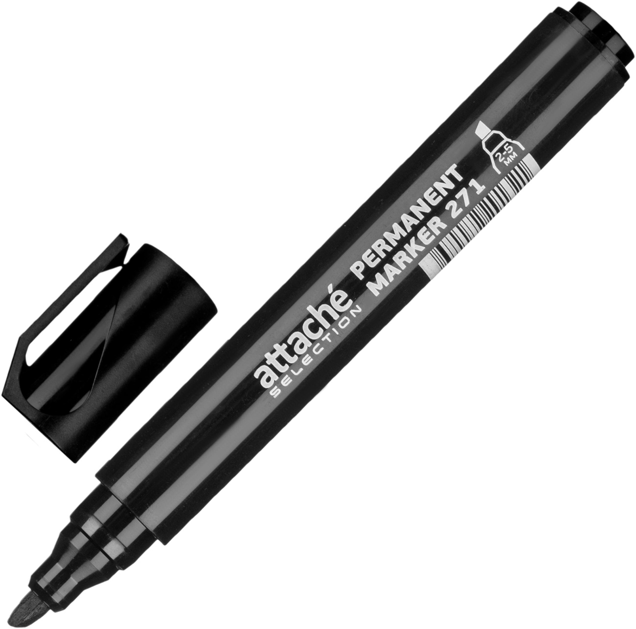 Маркер перманентный Attache Selection 271 черный 2-5мм скош. наконечник 1634415