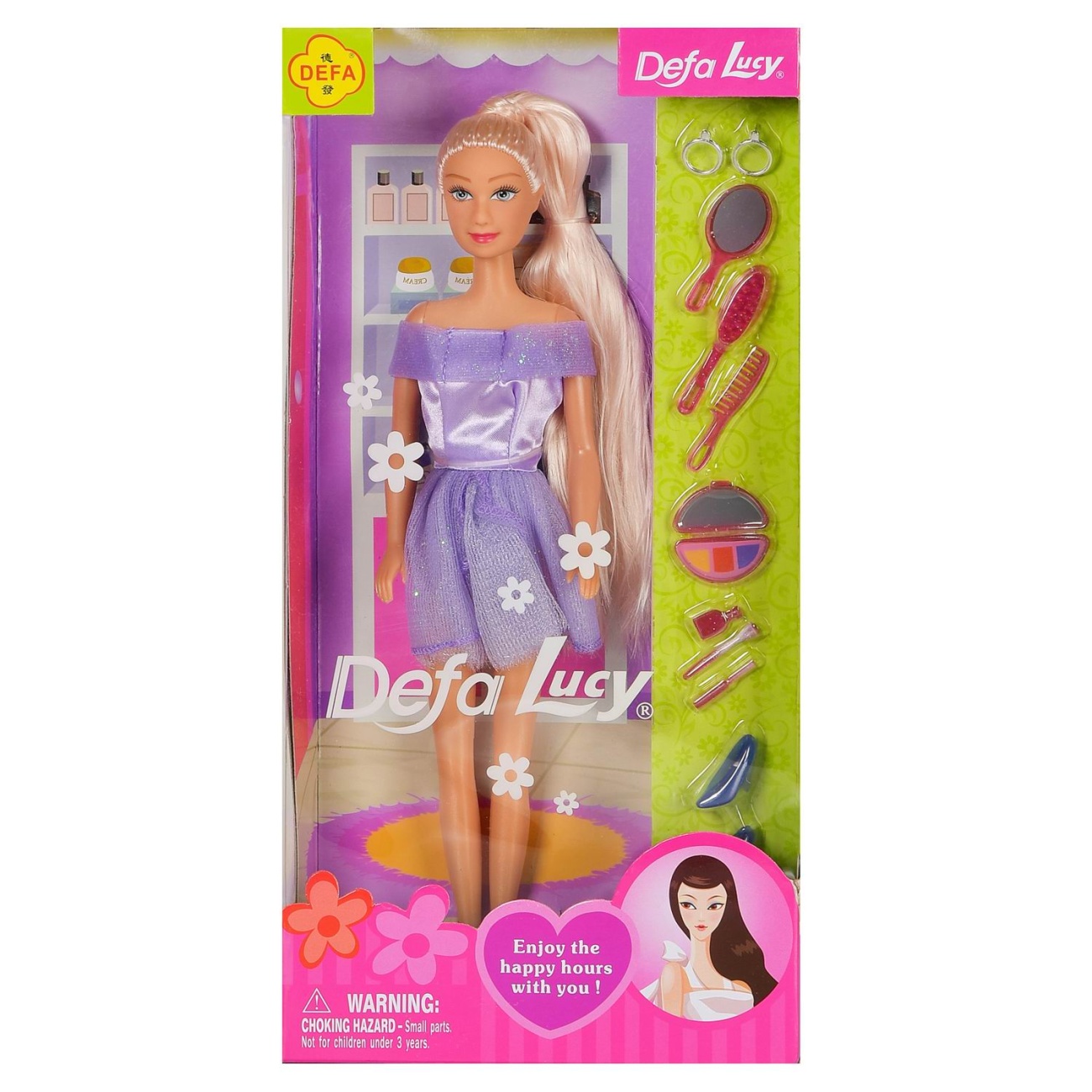 Кукла Defa Lucy В салоне красоты в фиолетовом платье 29 см 8066d/фиолетовое