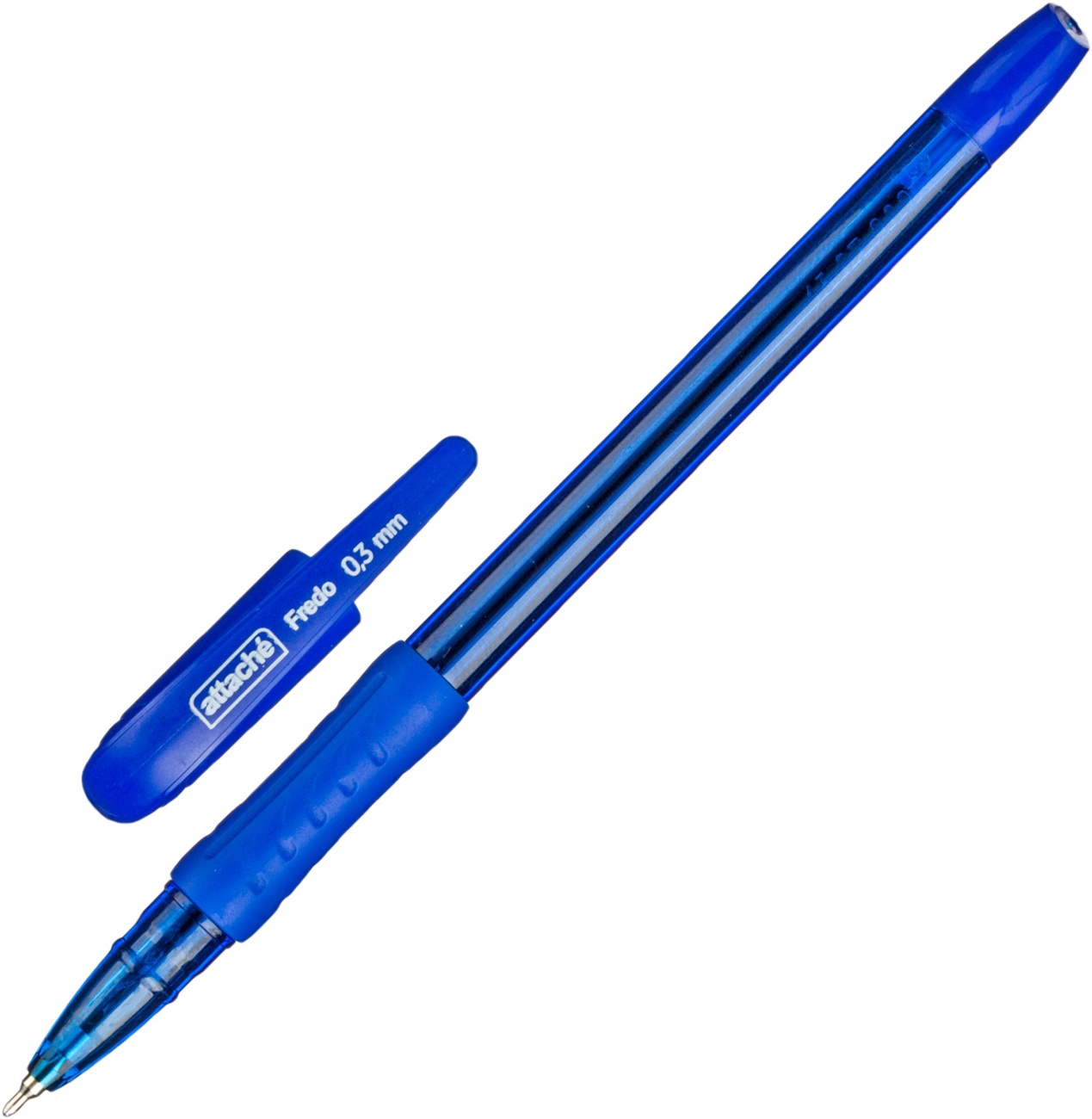 Ручка шариковая неавтомат. Attache Fredo 0,3мм, масл,син,манж 1726235