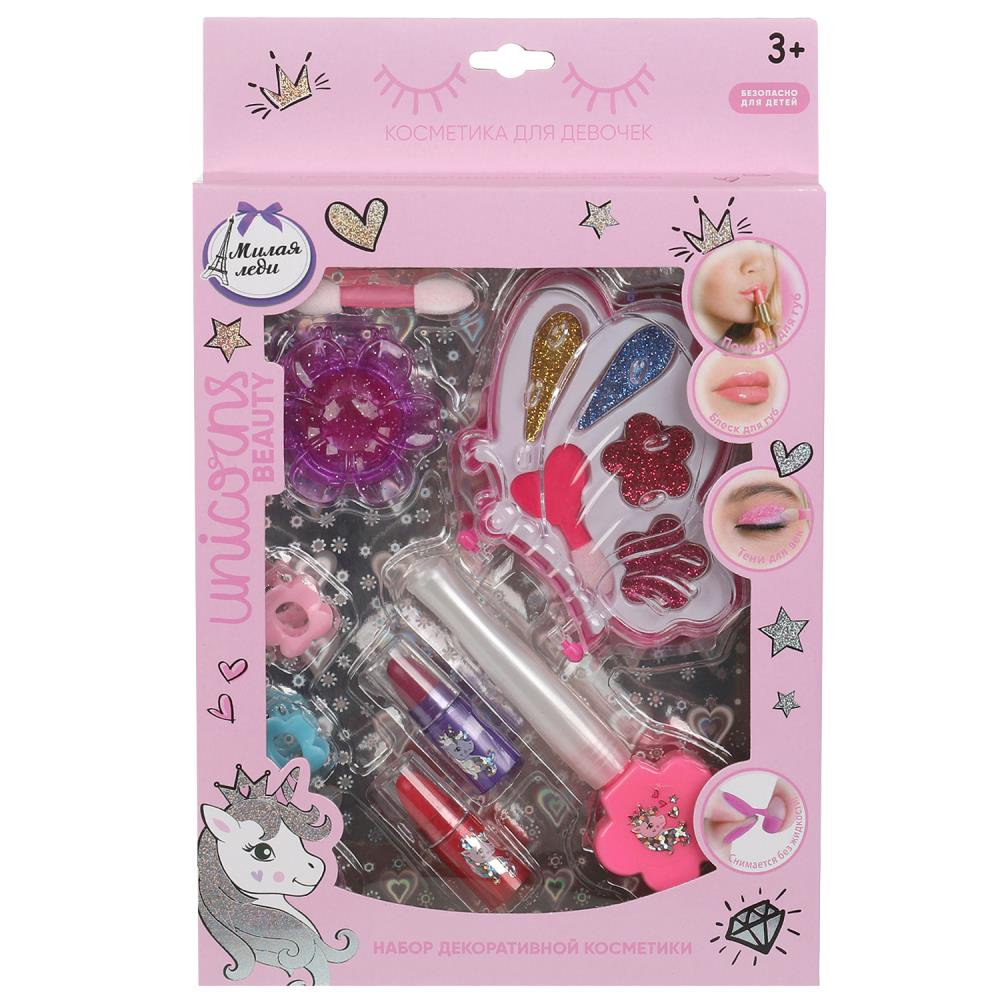 Косметика для девочек: тени, помада, лак для ногтей, блеск для губ Милая леди 20678C2-UNI-ML (192)