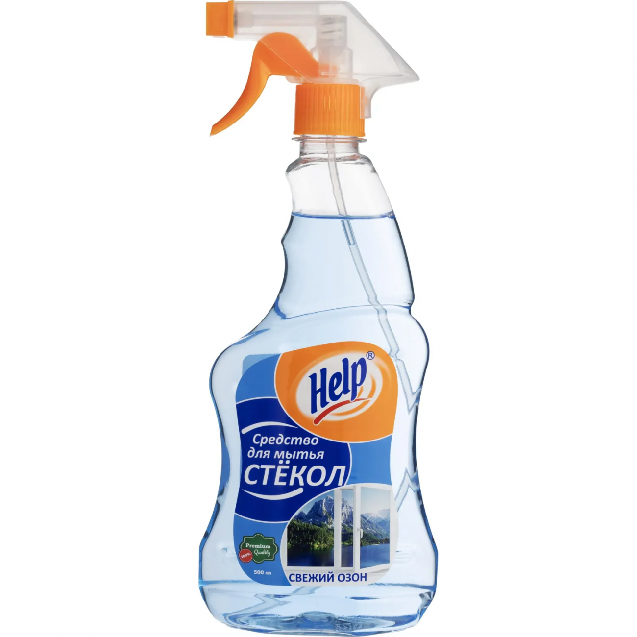 Средство д/стекол и зеркал HELP с курком 500мл Свежий озон_1478053_АЛРС 1989355
