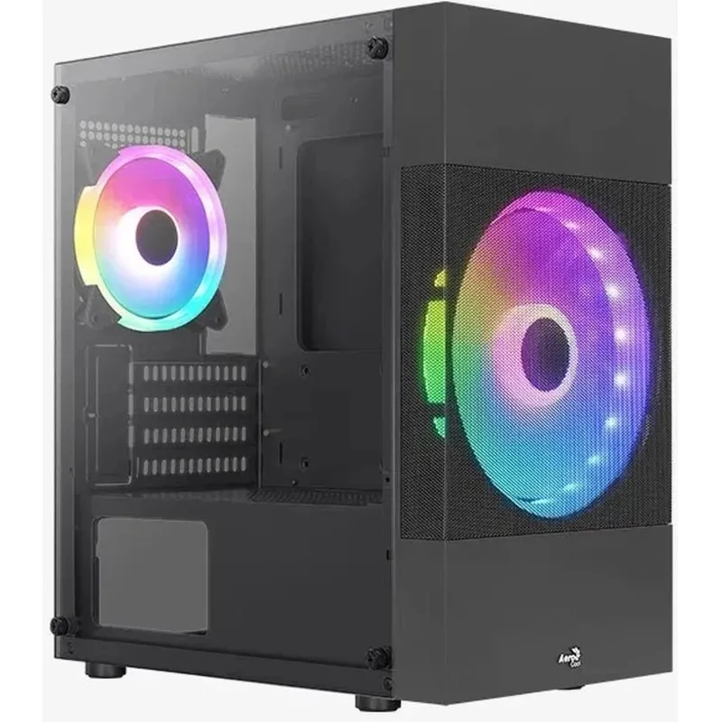 Корпус Aerocool Atomic Lite-G-BK-v2 чер.безБП mATX 6x120/2x140mm 2205197 ACCS-PV33123.11