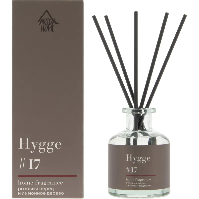 Аромадиффузор Hygge 17 Розовый перец и лимон. дерево 50мл, АР 100-560 Arida Home 2224863