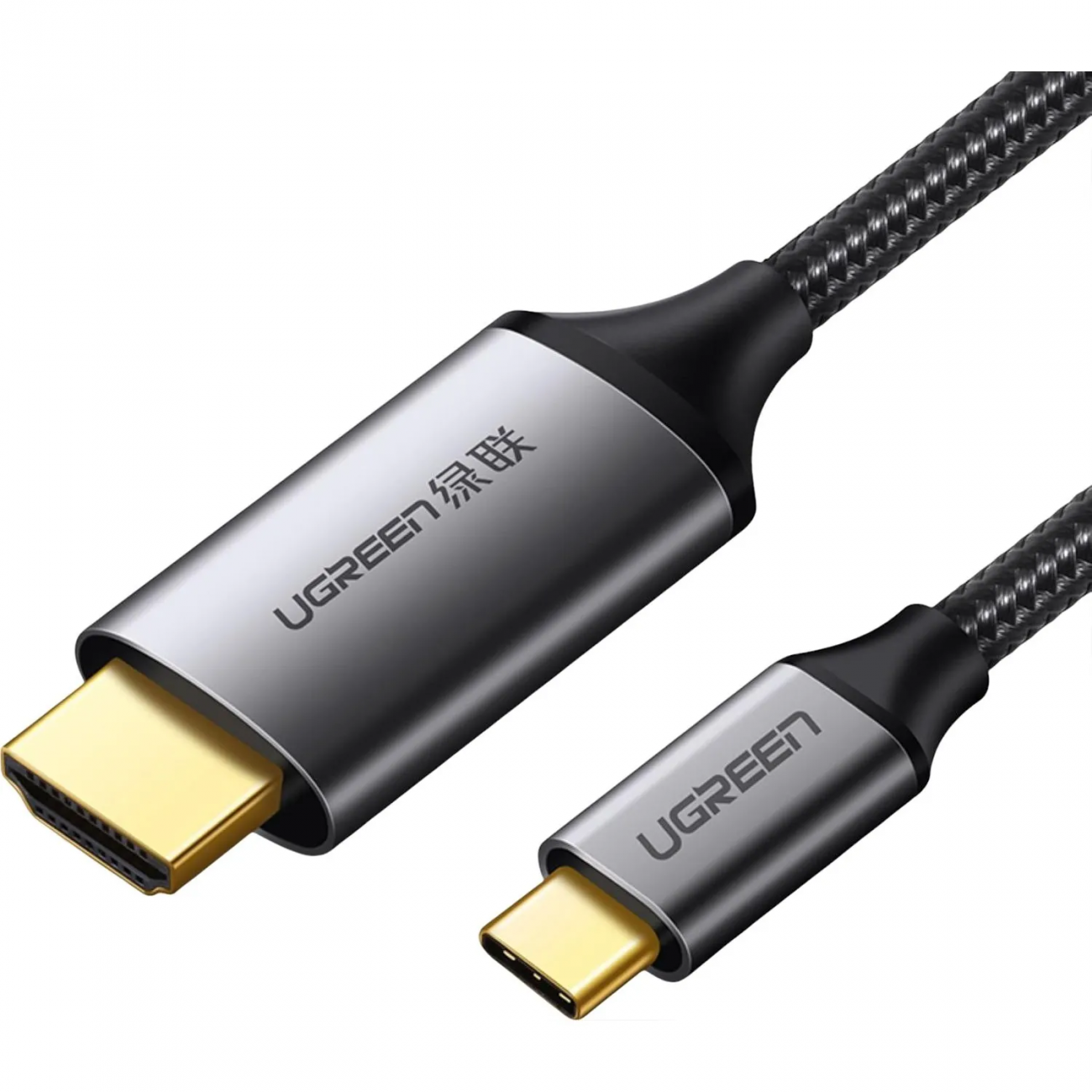 Кабель UGREEN MM142 (50570)USB-C to HDMI M-to-M Aluminum Shell 1,5 м серый 2263560