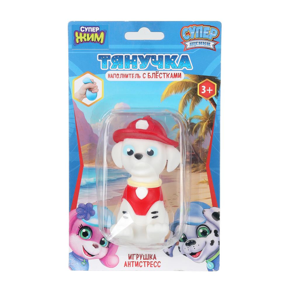 Игрушка - антистресс, тянучка с блестками "Супер щенки", белый Играем Вместе XI-PP01B-GL-RU