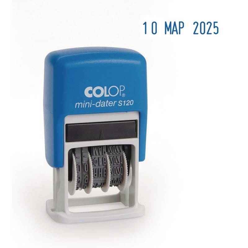 Датер автоматический пластиковый Colop S120 мини (шрифт 3.8 мм, месяц обозначается буквами) 2138