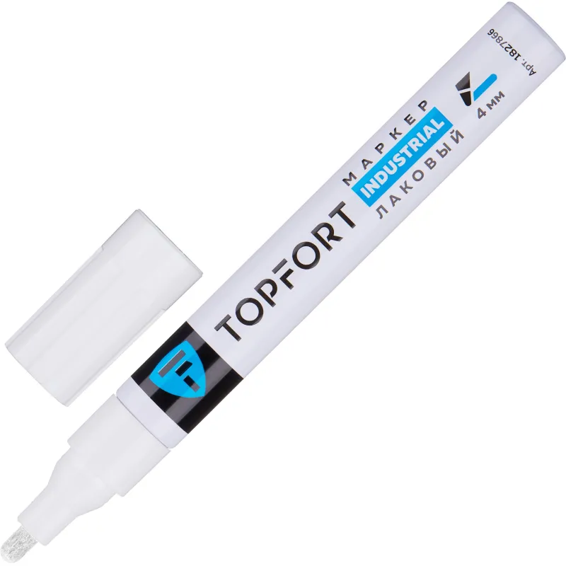 Маркер лаковый TOPFORT Industrial 4 мм белый 1827866 ZP1501