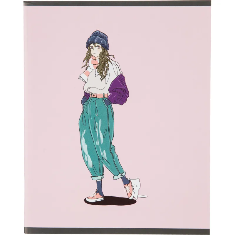 Тетрадь общая А5 96л №1School Girls,клет,скреп. ВД-лак №1 School 1819948