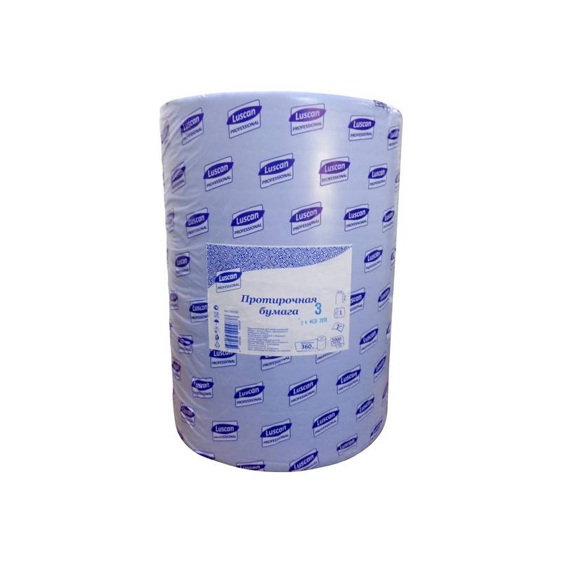 Протирочная бумага Luscan Professional голубая (360 метров в рулоне) 785058