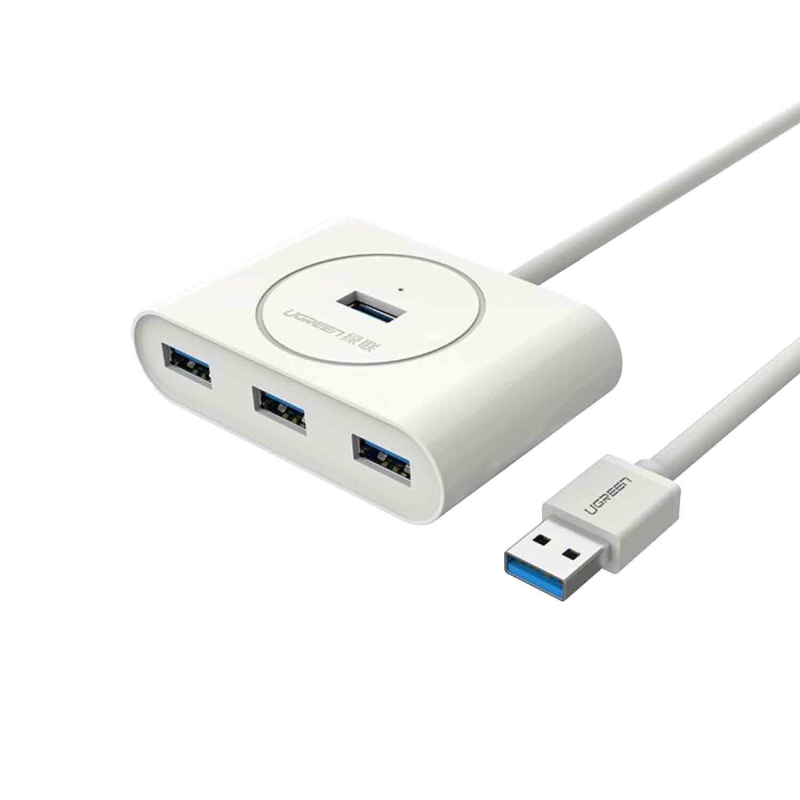 Разветвитель USB UGREEN USB 3.0 x 4, 1 м, цвет белый (20283) 1602437