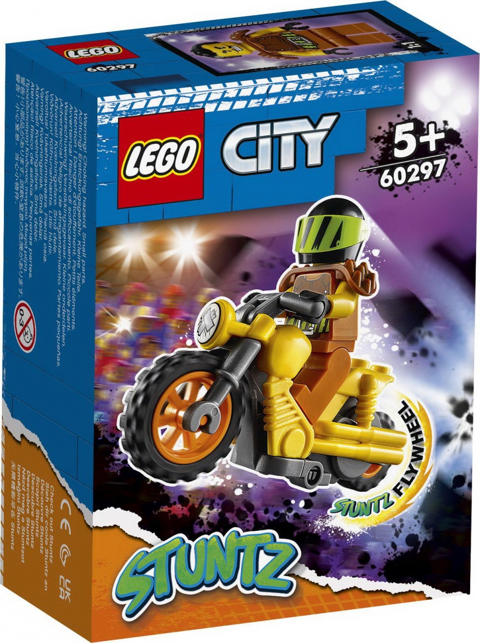 Конструктор LEGO CITY Stunt Разрушительный трюковый мотоцикл 60297-L