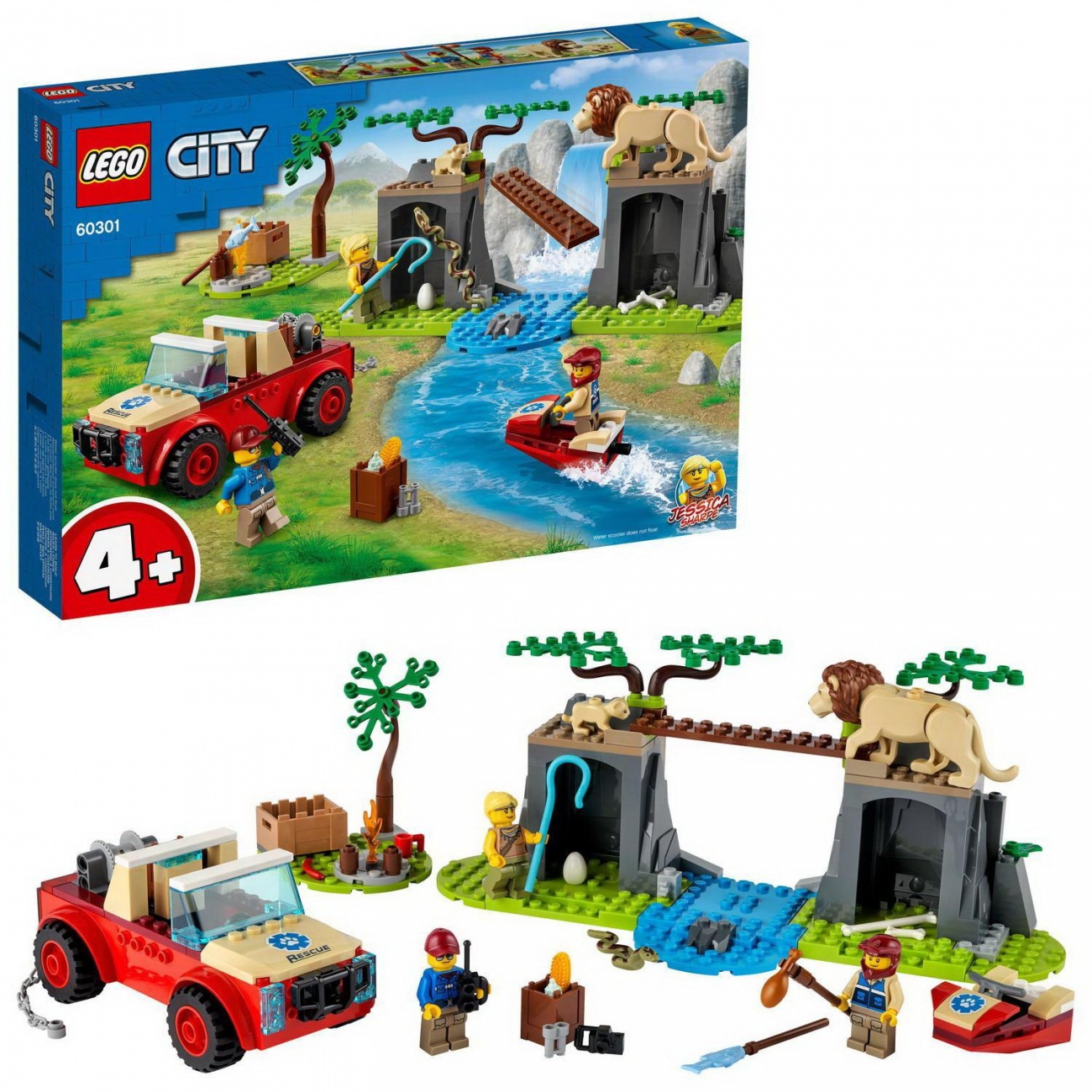 Конструктор LEGO City Wildlife Спасательный внедорожник для зверей 60301-L  - купить в Москве