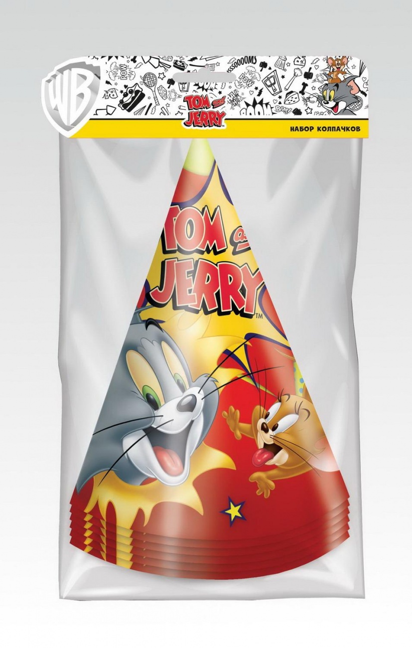 Набор бумажных колпаков ND Play Tom&Jerry для праздника 6 штук 286188