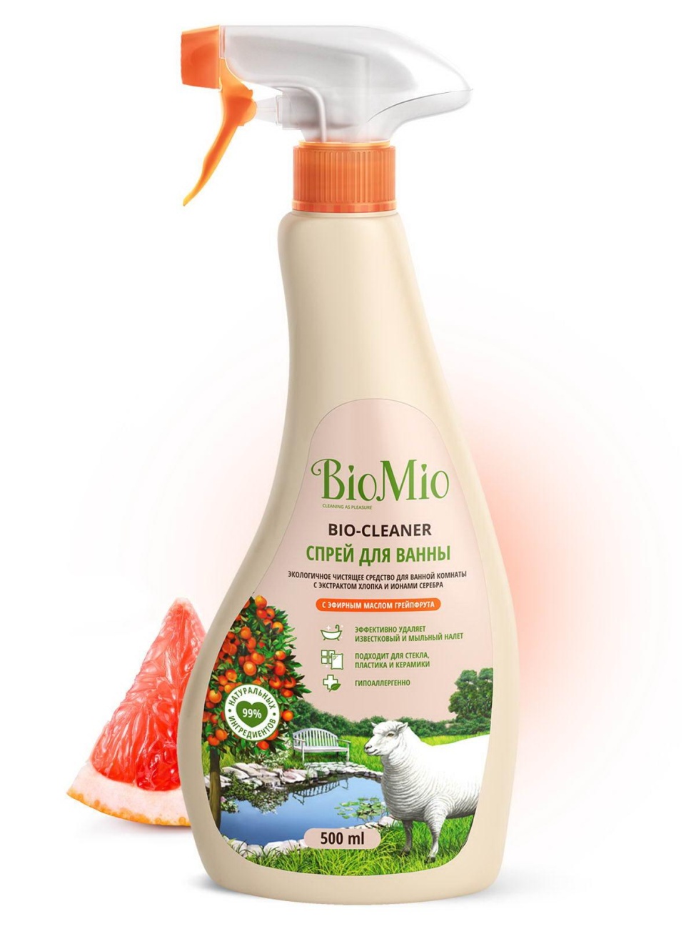 Чистящее средство BIO MIO Bio-Bathroom Грейпфрут для ванны 500мл 4603014008022