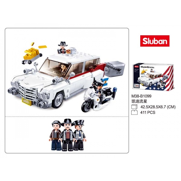 Конструктор пластиковый машина с фигурками, 411 дет. Sluban M38-B1099 (16)