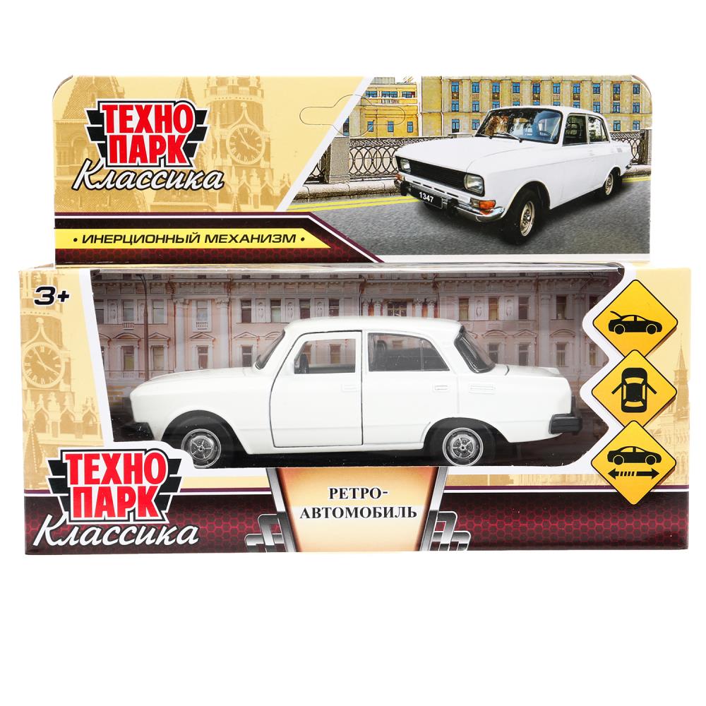 Машина металлическая "Ретро-модель" 12,5 см. белый Технопарк AZLK2140M-12-WH (72)