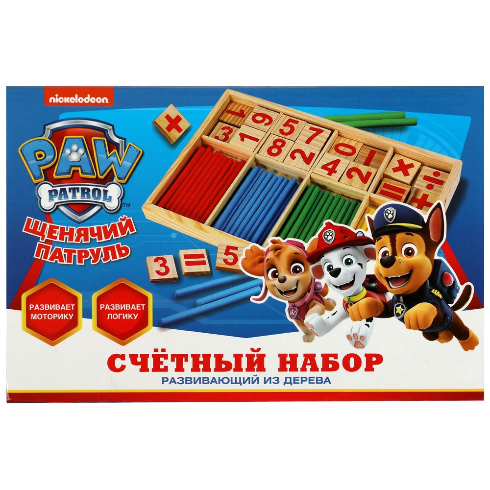 Игрушка деревянная счетный набор Щенячий Патруль Буратино игрушки из дерева PAWPET-01