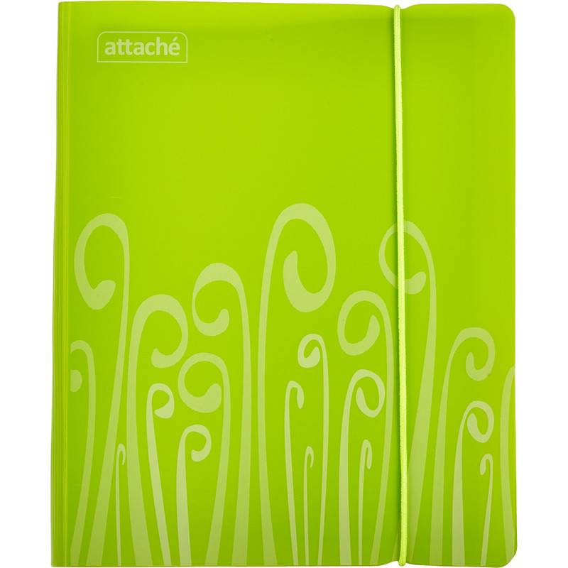 Бизнес-тетрадь А5,120 л,пласт обл,на рез,с разд, ATTACHE FANTASY,салат 309366