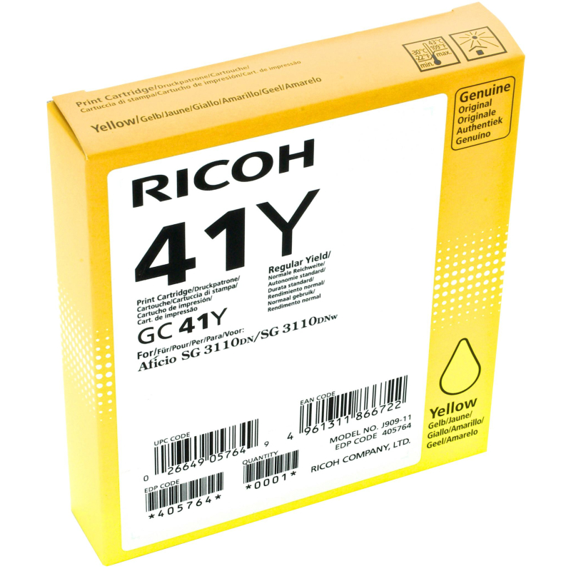 Картридж лазерный Ricoh GC41Y жел. для Aficio 3110DN(405764) 1066318