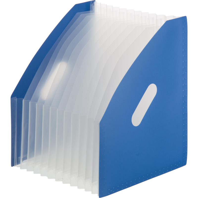Накопитель вертикальный Attache расширяемый A4, 13отделений, синий, пластик 1654508