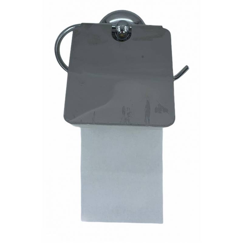 Держатель для туалетной бумаги металл с крышкой NV-3802 с крышкой 1270630