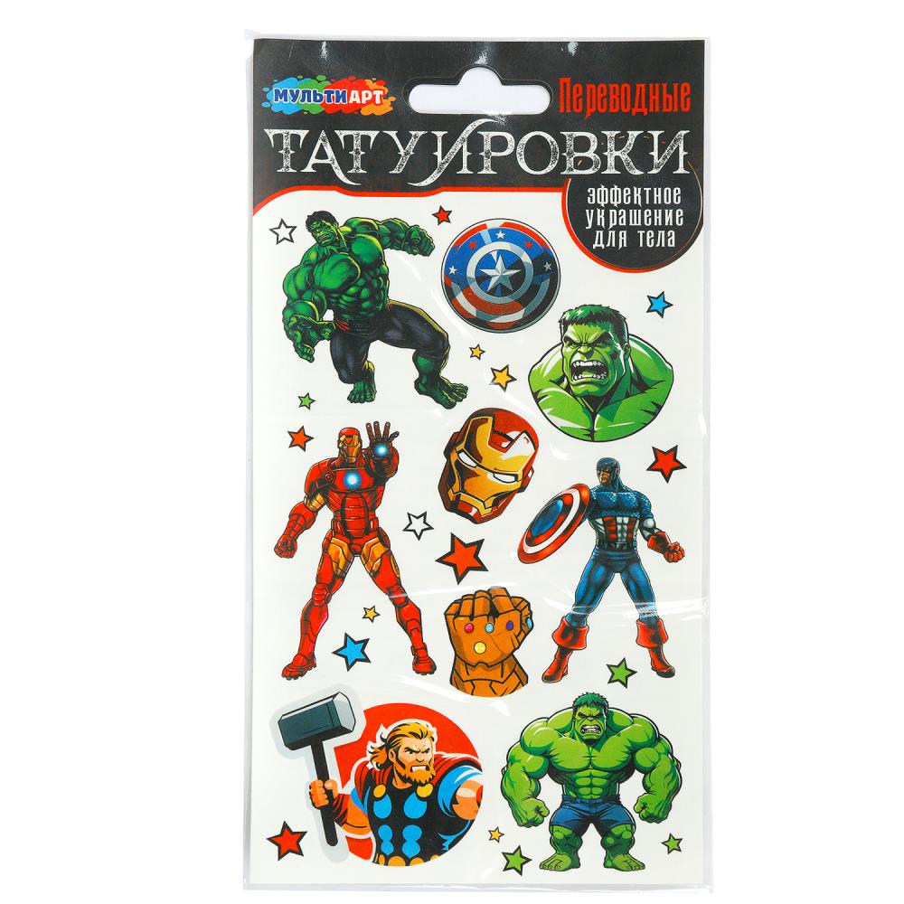 Тату переводные Герои, 1 лист МУЛЬТИ АРТ TATTOO-122117