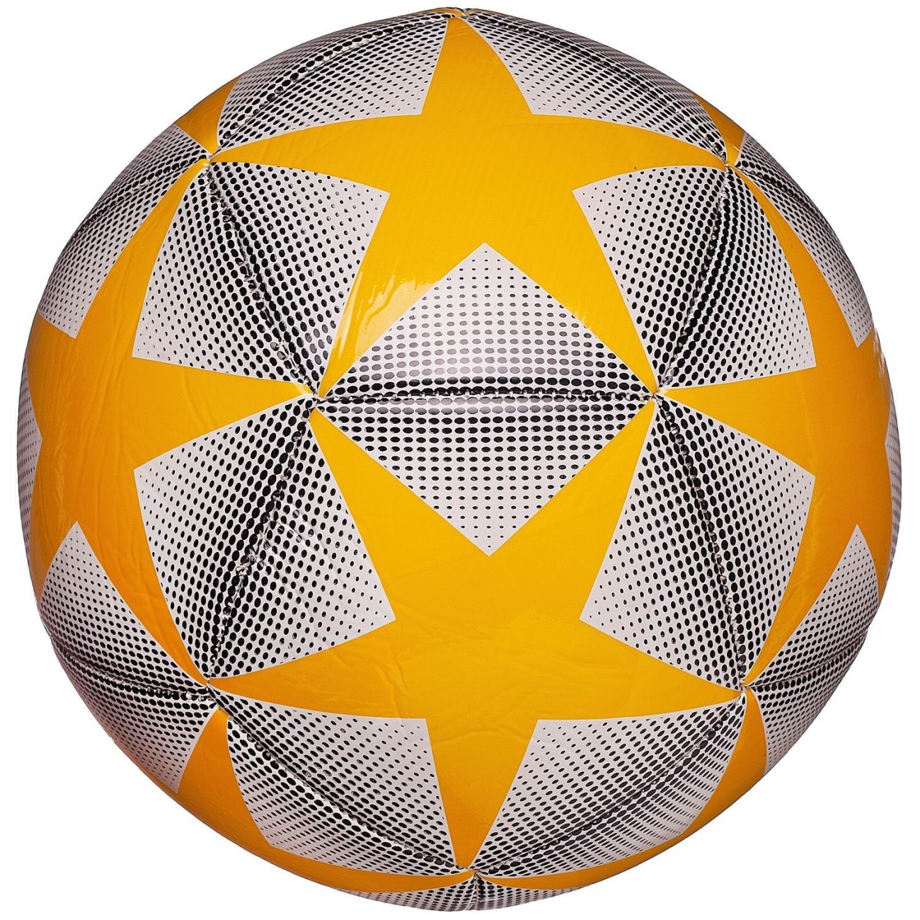 Футбольный мяч Junfa с желтыми звездами 22-23 см L398/желтыезвезды
