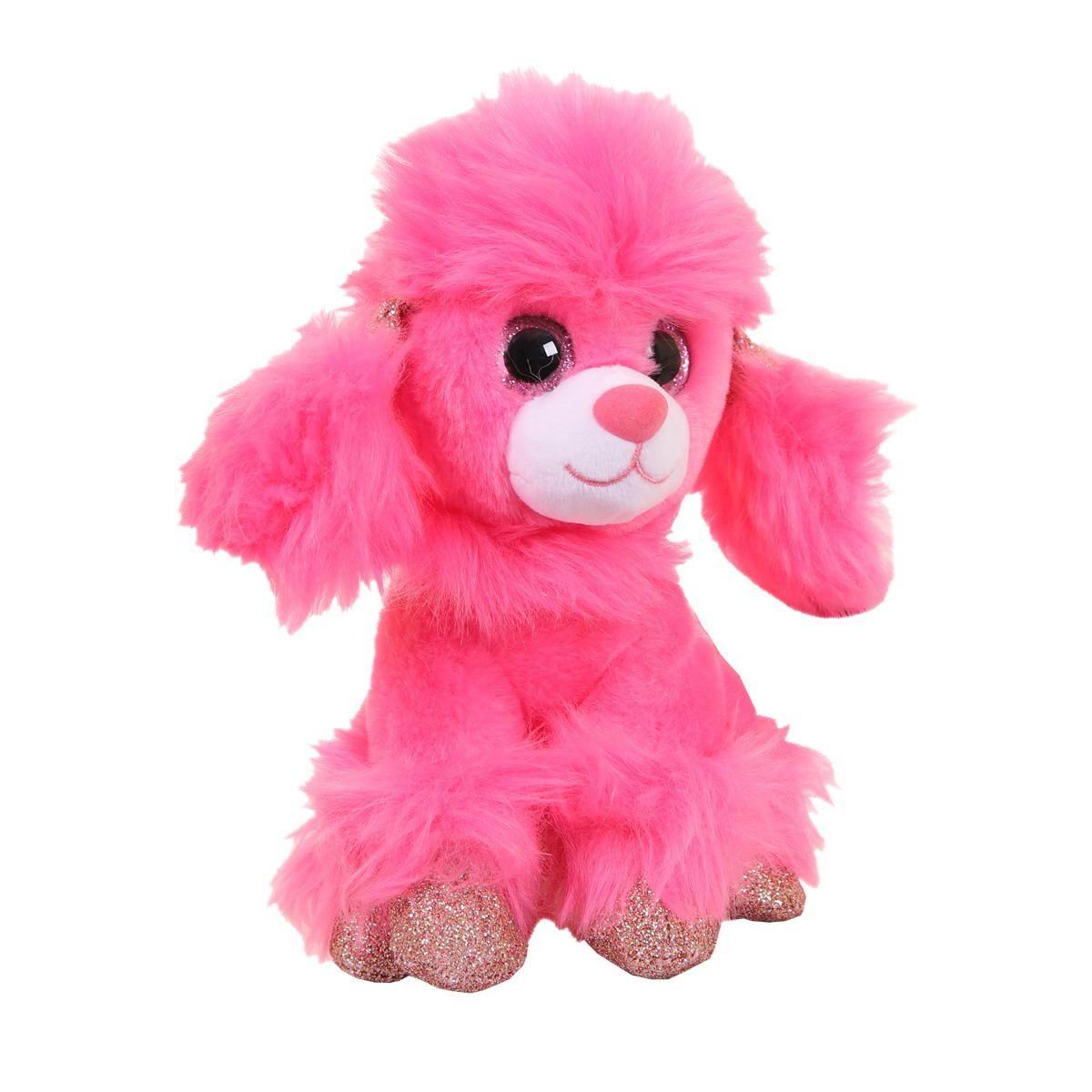 Мягкая игрушка ABtoys Собачка Карамелька, ярко-розовая 14 см M0084/ярко-розовый