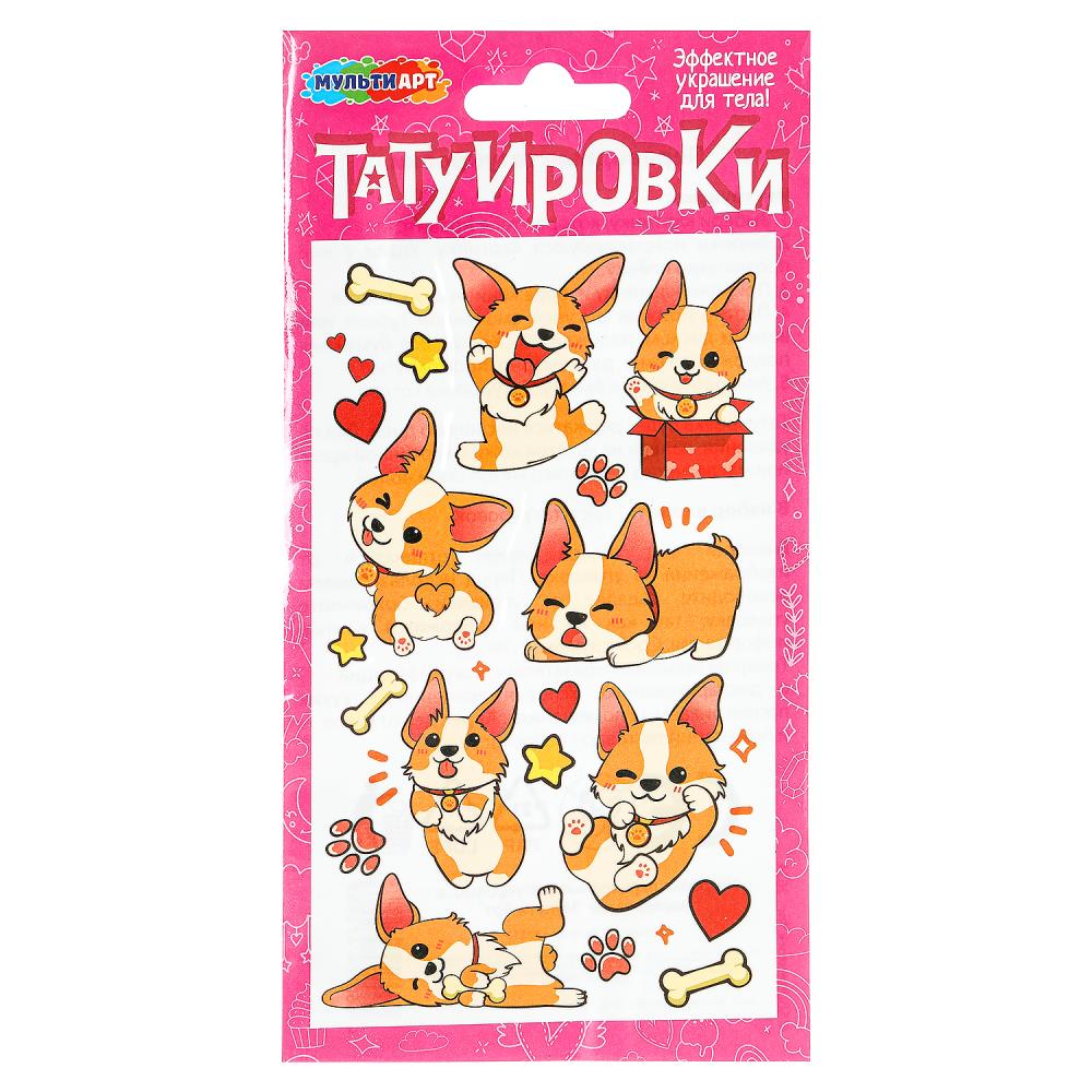 Тату "Корги", 1 лист, MultiArt TATTOO-122112