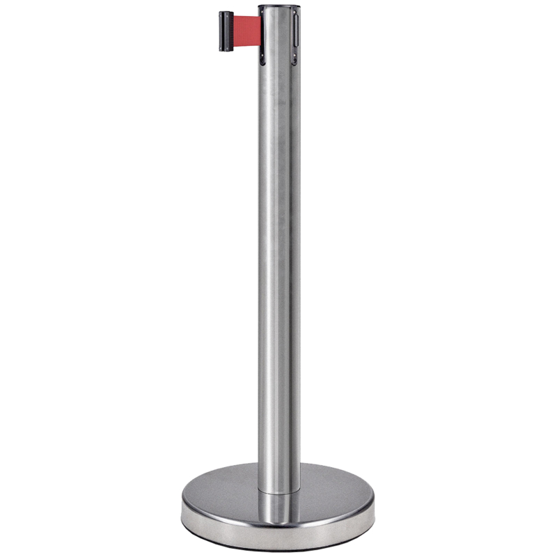 Столбик ограждения TEH_BSLN-226323 шлиф стойка с вытяж.лентой L-3 м красный 1222958