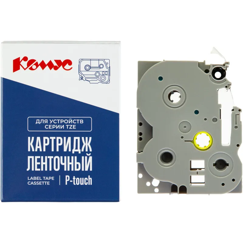 Картридж Комус TZE-143(Brother TZE-143 синий на прозрачном,18мм/8м) 1944183 RL-B-T143P-BL/CL-18MM*8M