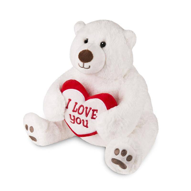 Мягкая игрушка Maxitoys Белый Медведь с сердцем, 30 см MT-SUT072006-30