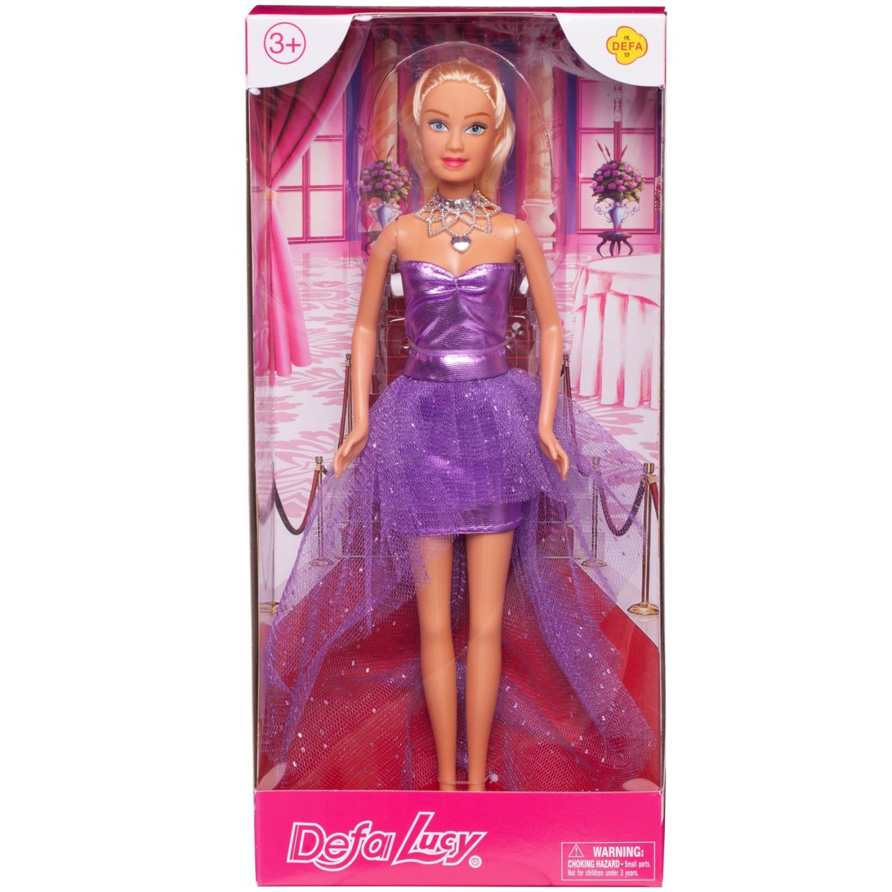 Кукла Defa Lucy в фиолетовом блестящем платье 29 см 8354d/фиолетовое