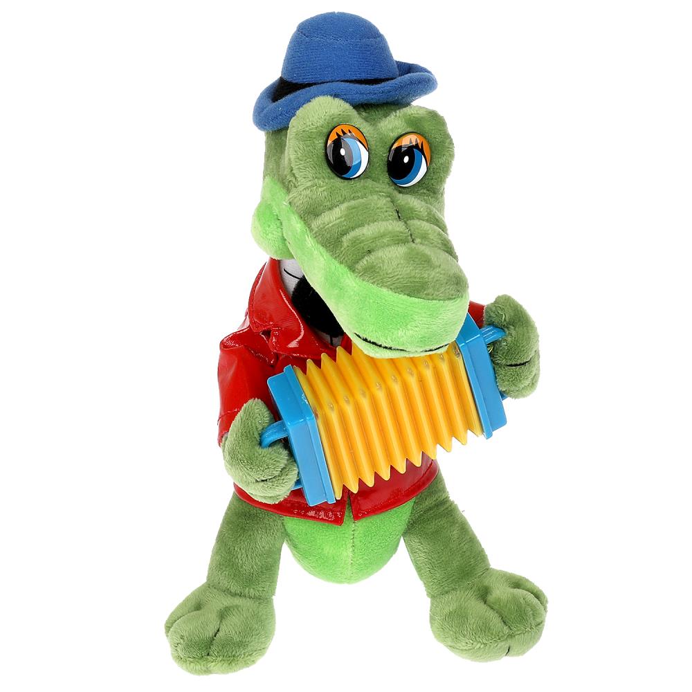 Игрушка мягкая Союзмультфильм Крокодил Гена с аккордеоном, 21 см. озвучен Мульти-пульти V40652-21M (24)