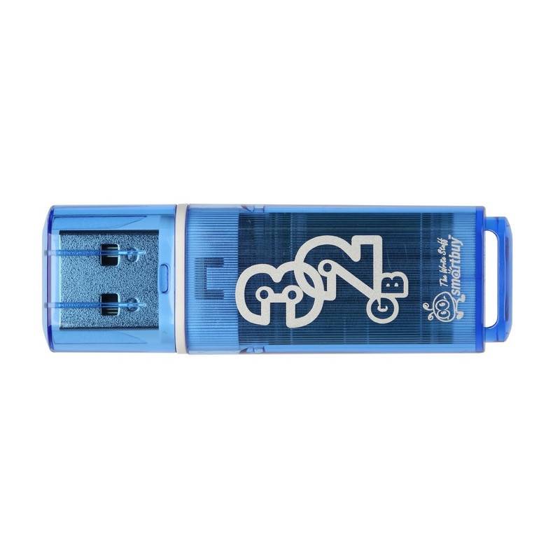 Флеш-память SmartBuy Glossy series 32 Gb USB 2.0 голубая SB32GBGS-B 445926