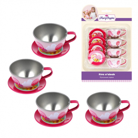 Игровой набор металлической посуды "Карамель" 8 предметов Mary Poppins 453193