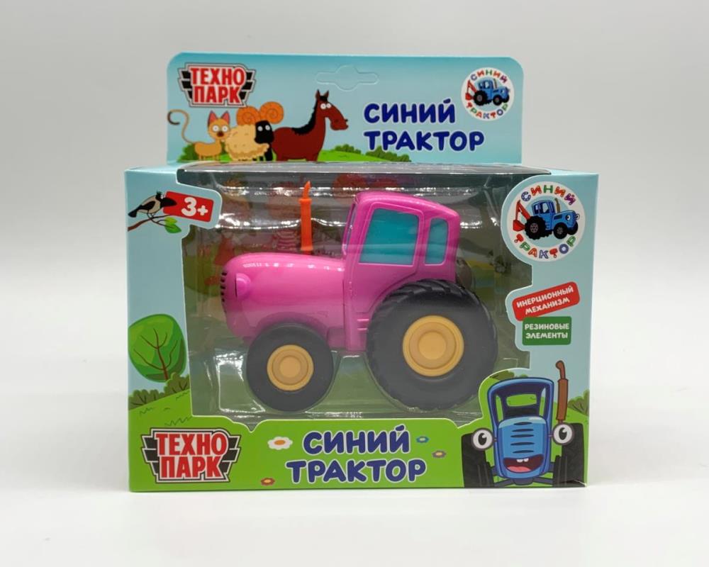 Модель Синий Трактор, металлическая, 11 см. розовый Технопарк BLUTRA-11-PK (48)