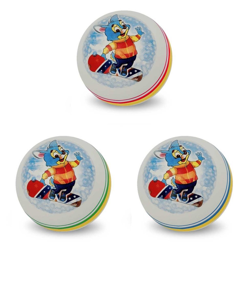 Мяч детский Заяц на сноуборде в асс, 15 см Мячи-Чебоксары Р1-150/2