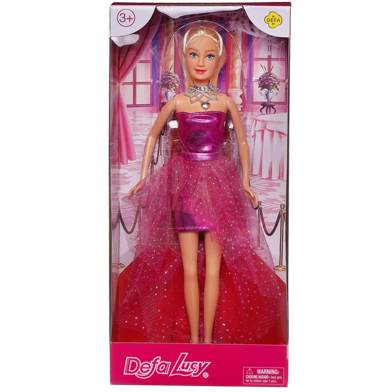 Кукла Defa Lucy в розовом блестящем платье 29 см 8354d/розовое